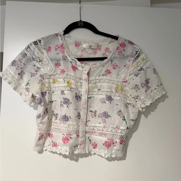 LoveShackFancy Farley Crop Top - Picture 2 of 3